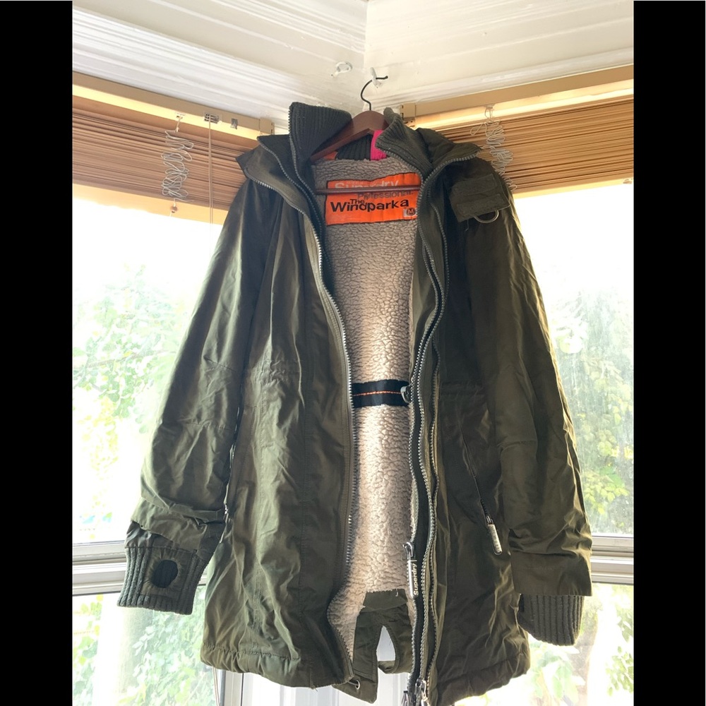 Olive Wind Parka Coat